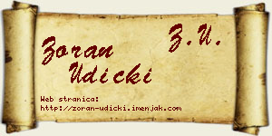 Zoran Udicki vizit kartica